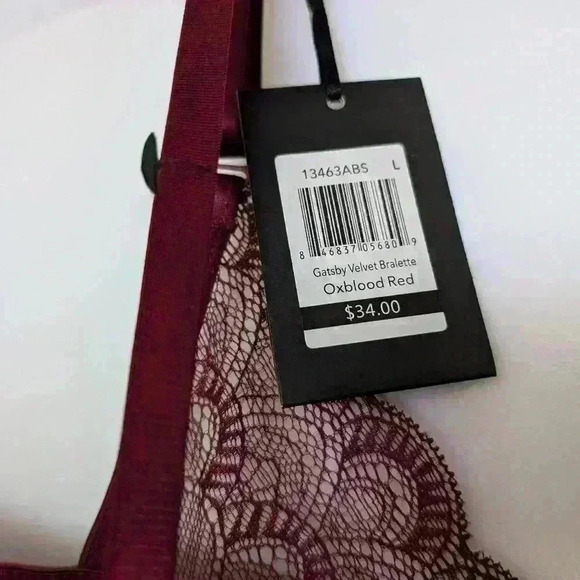 Abs Gatsby velvet bralette bnwt size L - Picture 6 of 8
